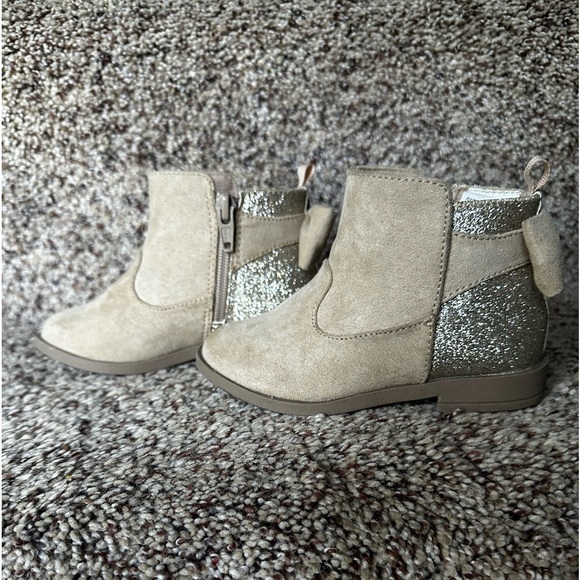 Gymboree toddler tan sparkly booties - Picture 3 of 6